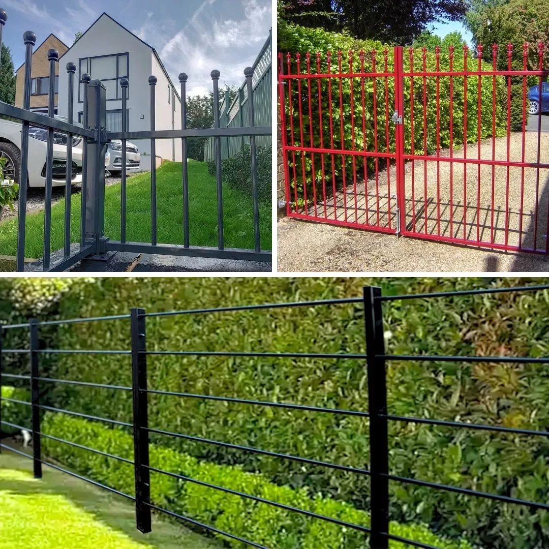 ColourFence commercial range with railings and access gates